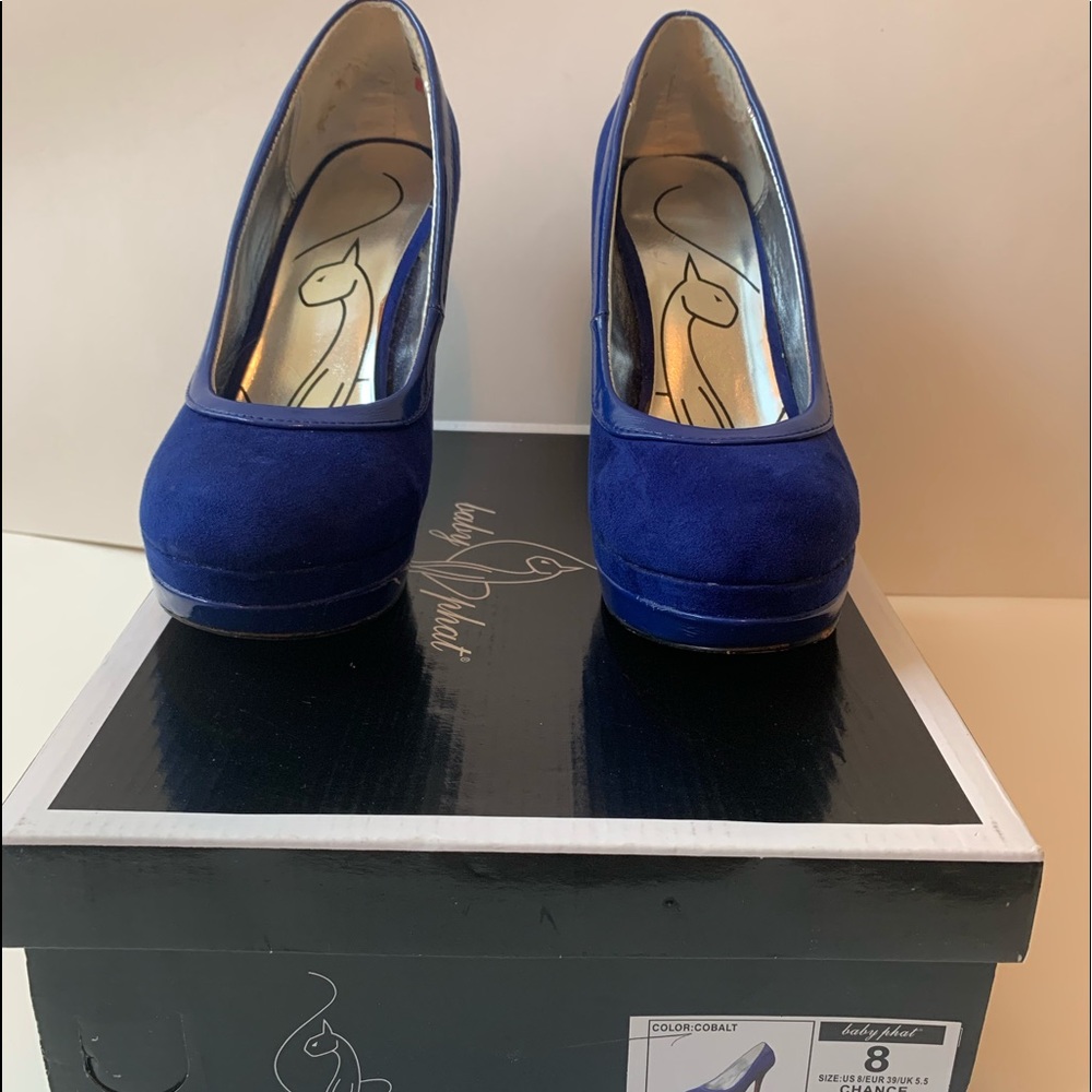 Royal blue Babyphat heels size 8